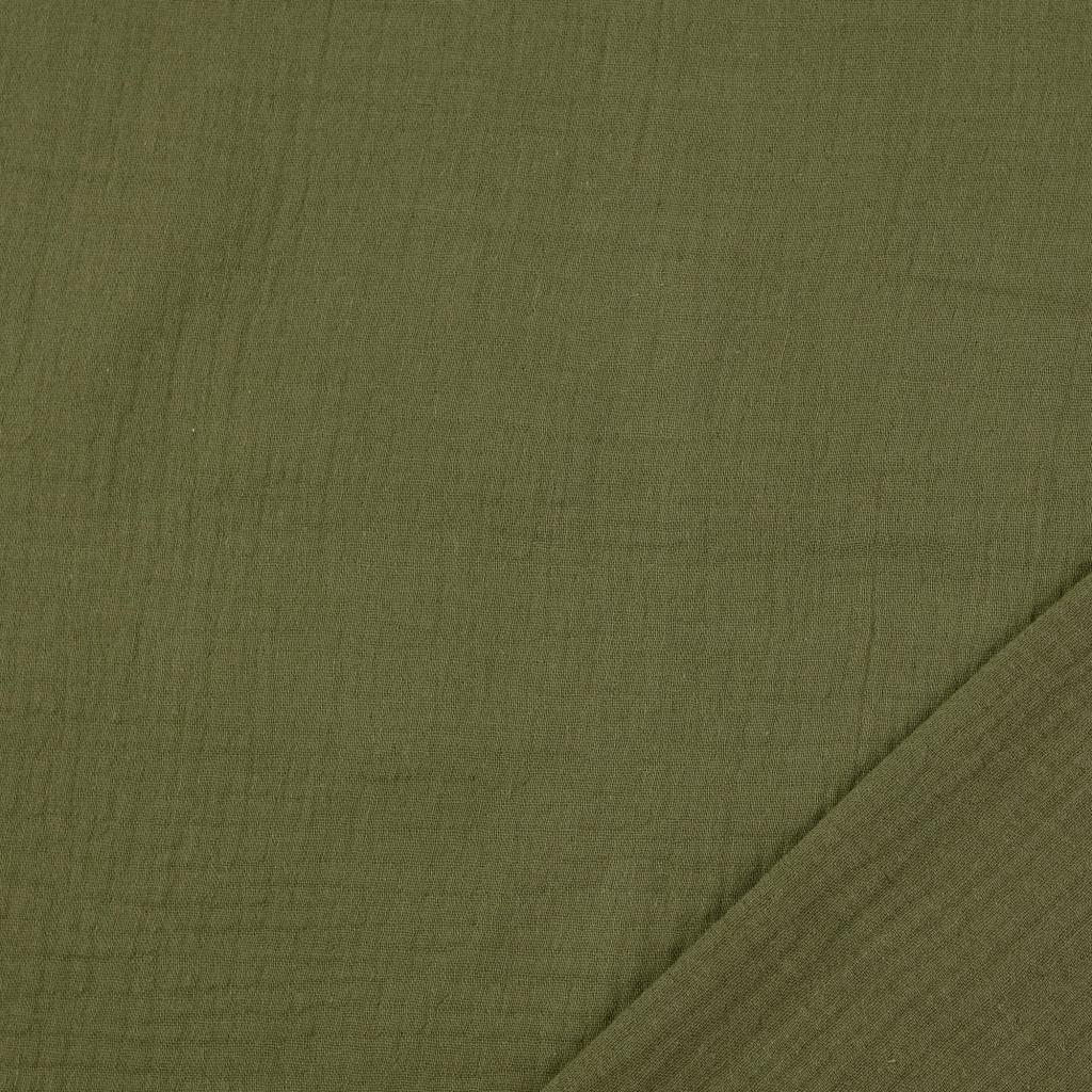 Double Gauze Fabric Forest Green 5031 Fold