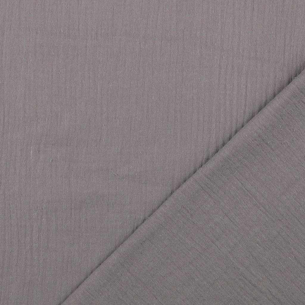 Double Gauze Fabric Grey 5002 Fold