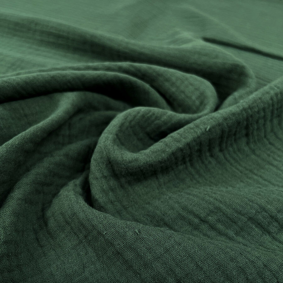 Double Gauze Pine Green Cotton Woven Lightweight Dress Fabric Cu 3789C3Fb E73F 4F54 Aab2 B422Fb6Fa5A3