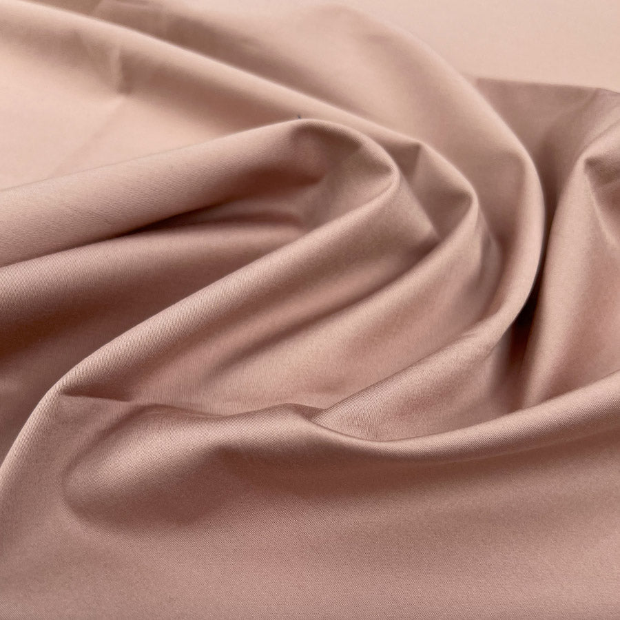 Ego pink cotton elastane stretch woven italian deadstock trouser fabric cu