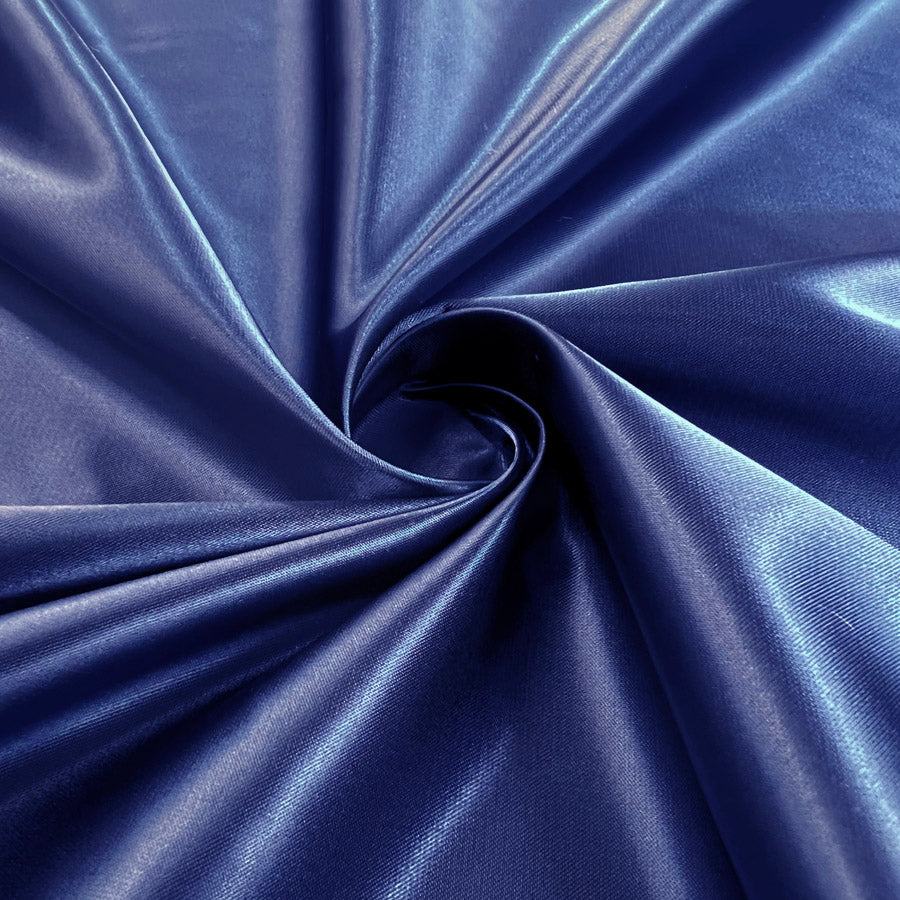 Electrifying Blue Nylon Satin Dressmaking Fabric Twist