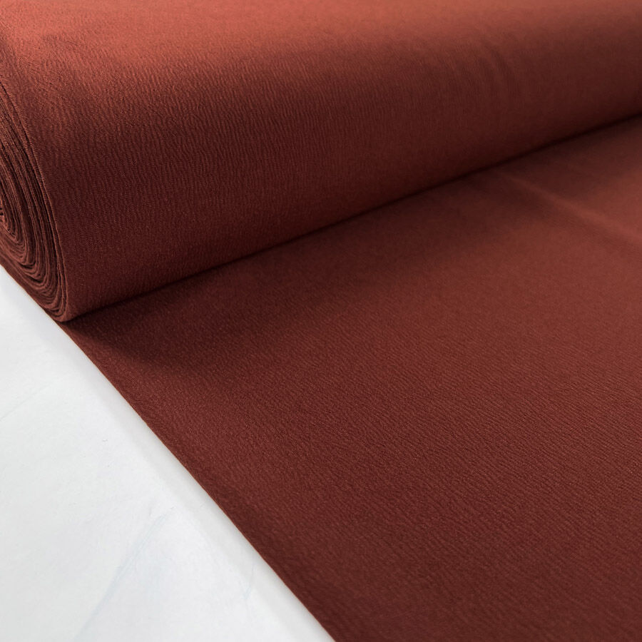Elixir Stretch Satin Backed Crepe Copper Polyester Spandex Crinkle Dress Fabric Bolt