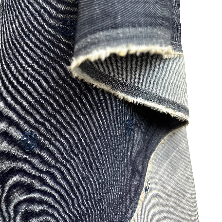 Embroidered Floral Indigo Fine 6oz Cotton Denim Shirting Fabric Embden Hang 6D3918Aa 3073 4C39 8F22 74E1D7Dff861