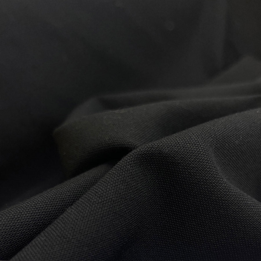 Ex Designer Italian Wool Suiting Fabric Tuscany Black Cu2
