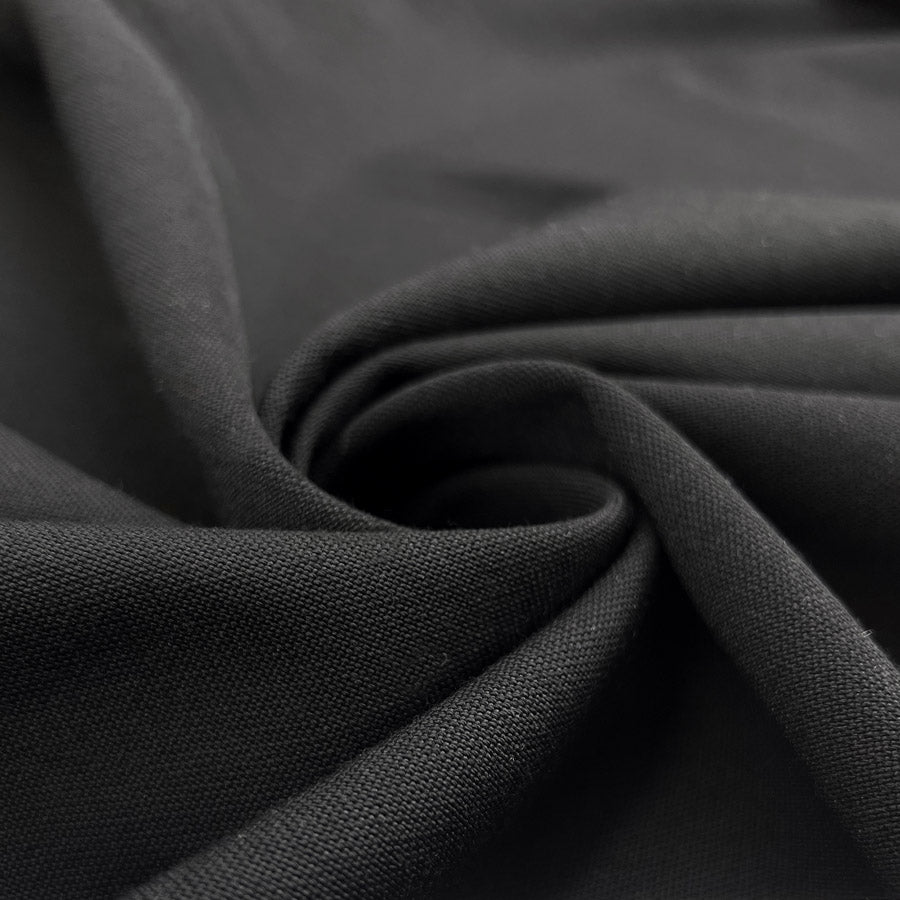 Ex Designer Italian Wool Suiting Fabric Tuscany Black Twist
