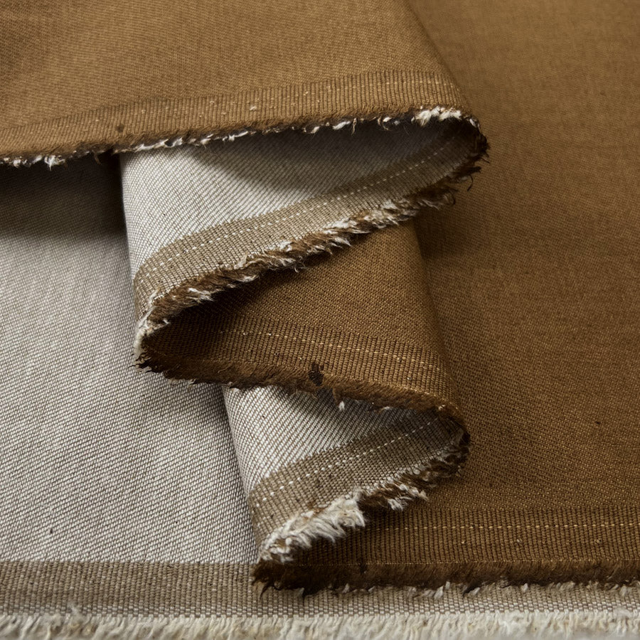 Expanse Denim Dark Camel 7 75oz Cotton Elastane Woven Stretch Jeans Fabric Fold