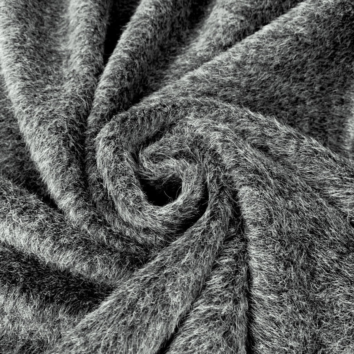 Faux Mohair Grey Faux Fur Nylon Wool Acrylic Fabric Cud