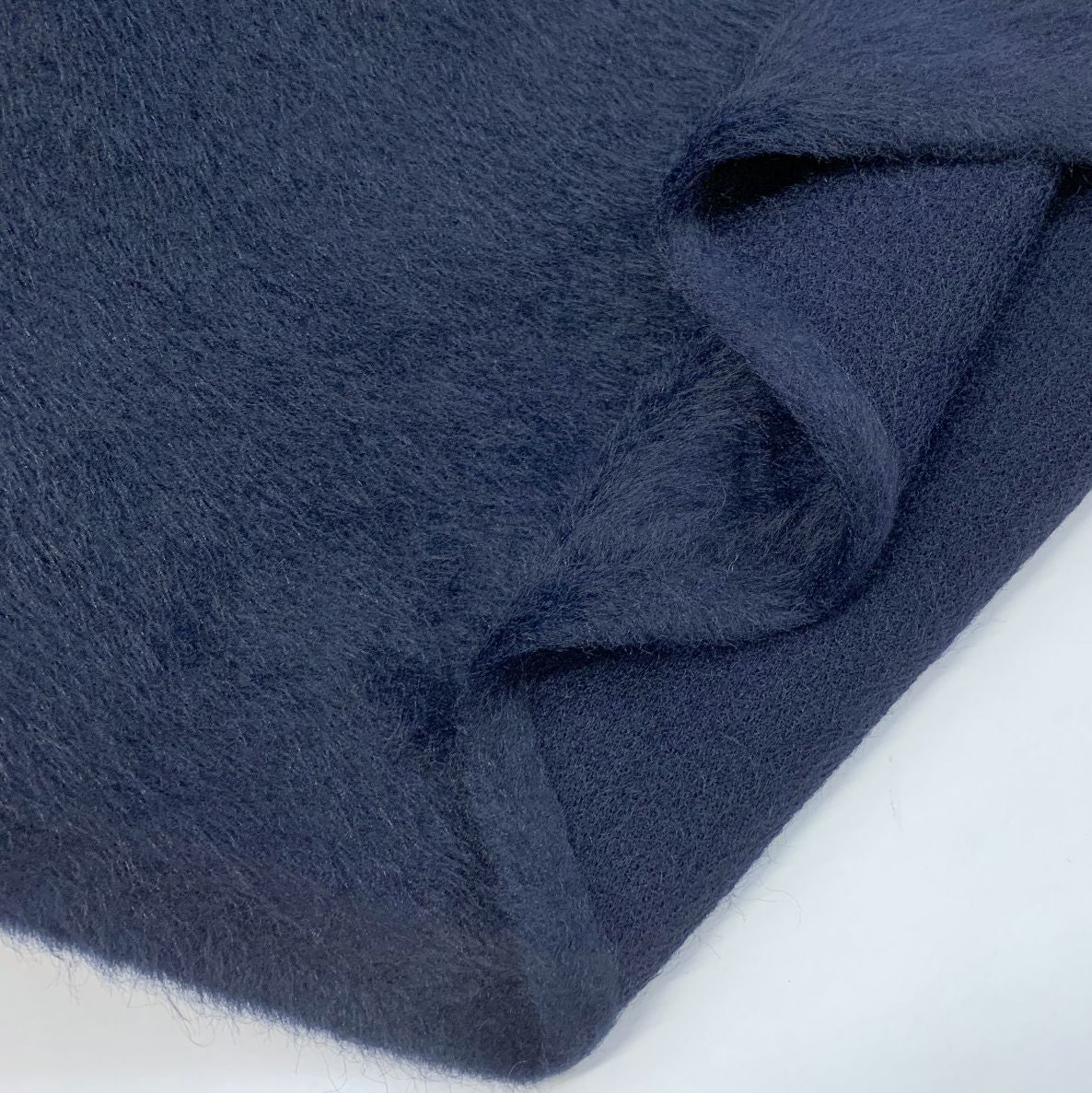 Faux Mohair Navy Coat Navy Jackety Fabric Cu1