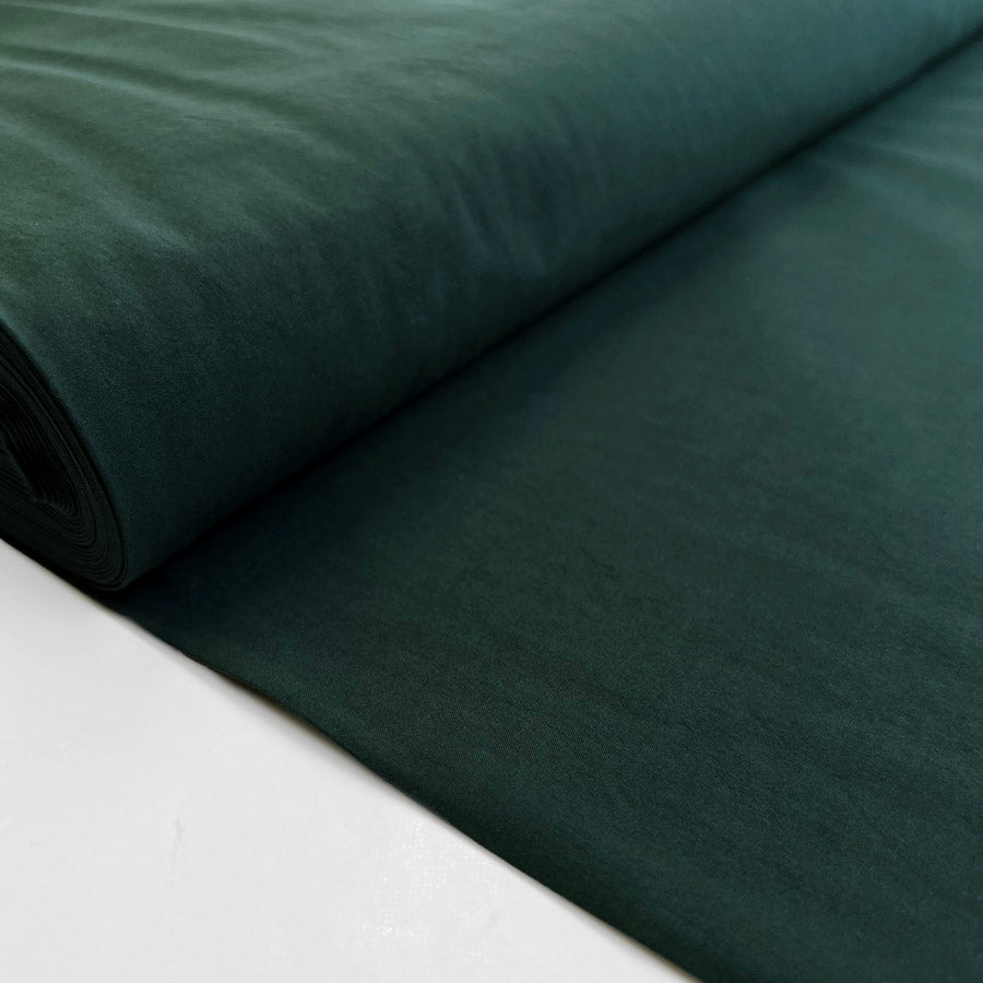 Fibre Mood Combed Cotton Stone Washed Plain Fabric Deep Green Bolt Fm791024 760