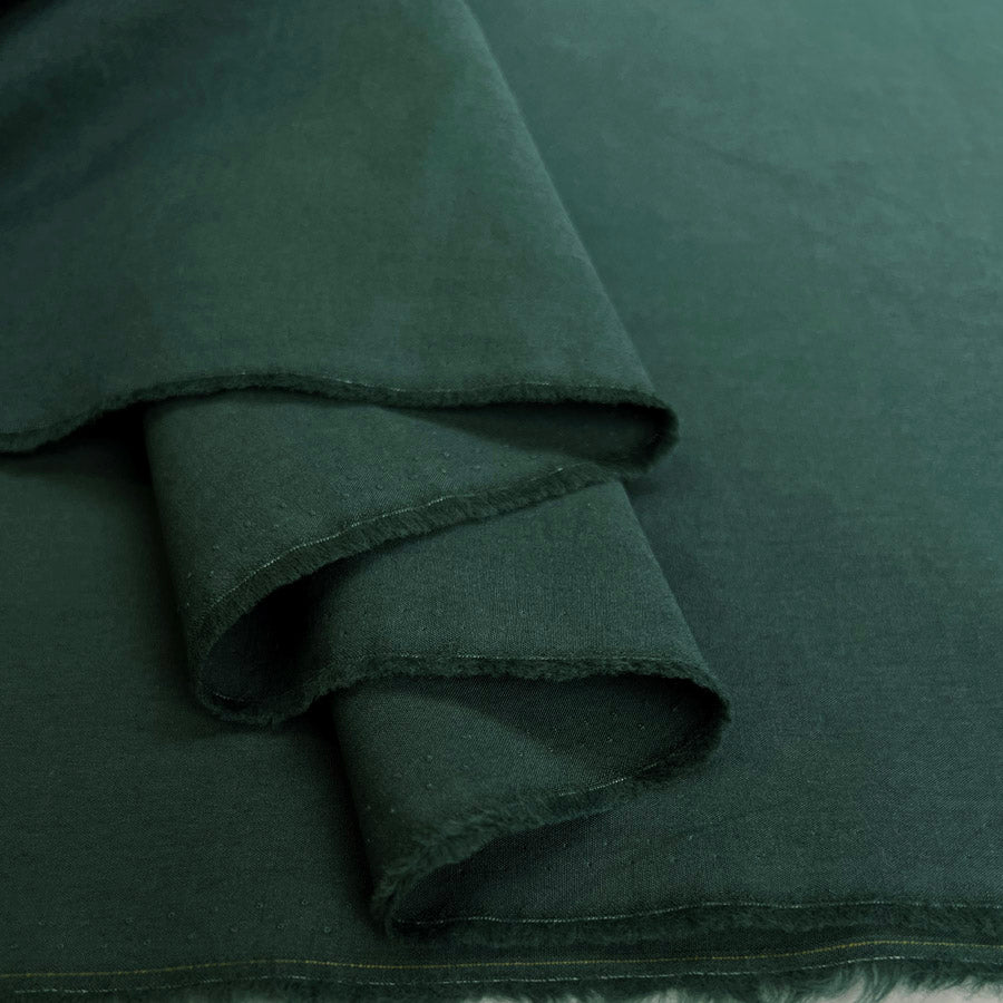 Fibre Mood Combed Cotton Stone Washed Plain Fabric Deep Green Fold Fm791024 760