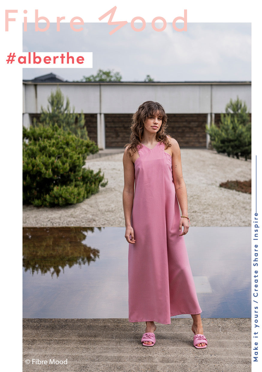 Fibre Mood Edition 29 Viscose Tencel Finish Pink Alberthe Dress Pattern 2