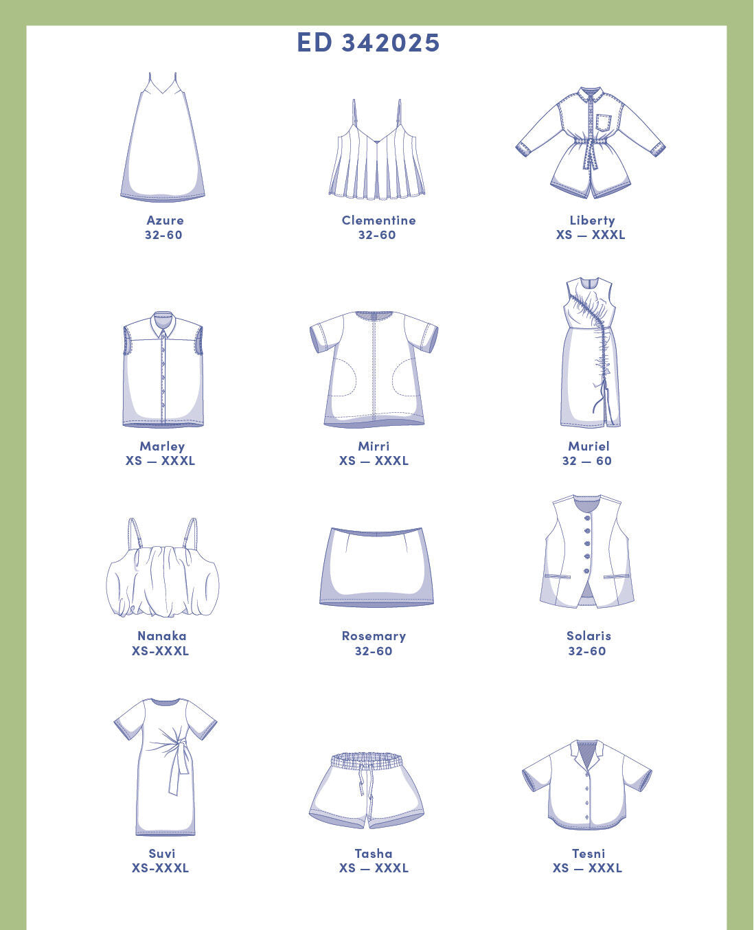 Fibre Mood Magazine Sewing Pattern Book Edition 34 Pattern Sketch