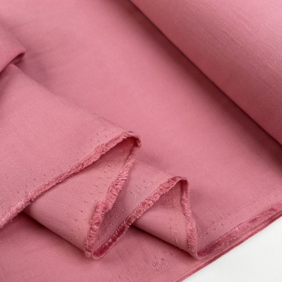 Fibre Mood Viscose Tencel Finish Pink Polyester Plain Twill Dress Fabric Fold