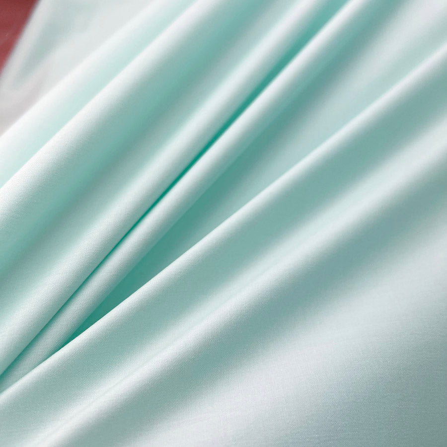 Fine Cotton Shirting Fabric Blue Pima Cotton Lawn Aqua Plain