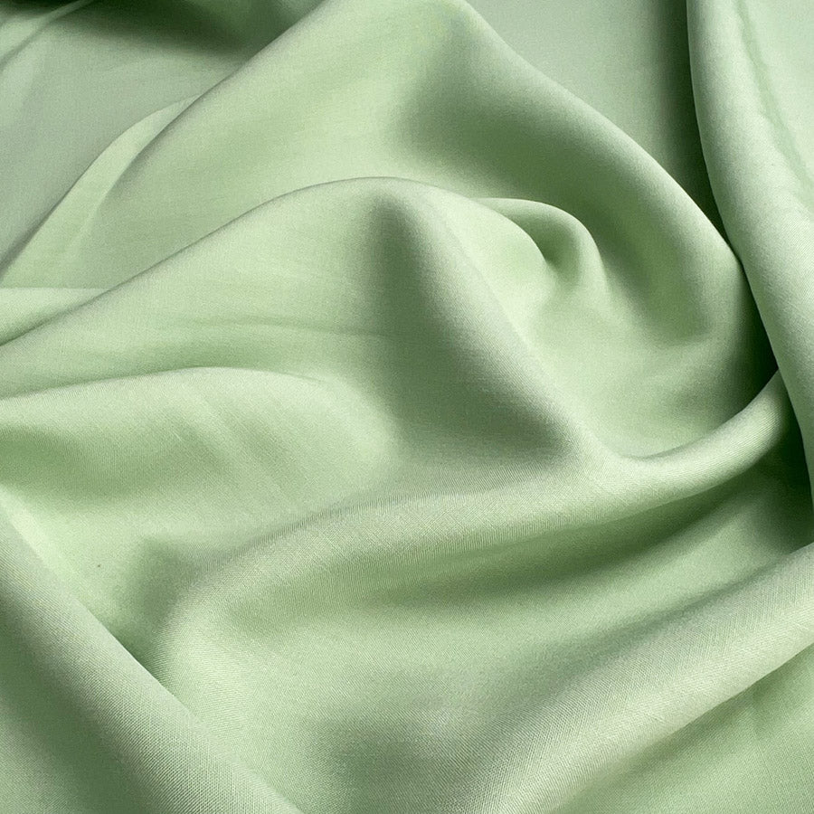 Fine Viscose Plain Mint Woven Dress Fabric