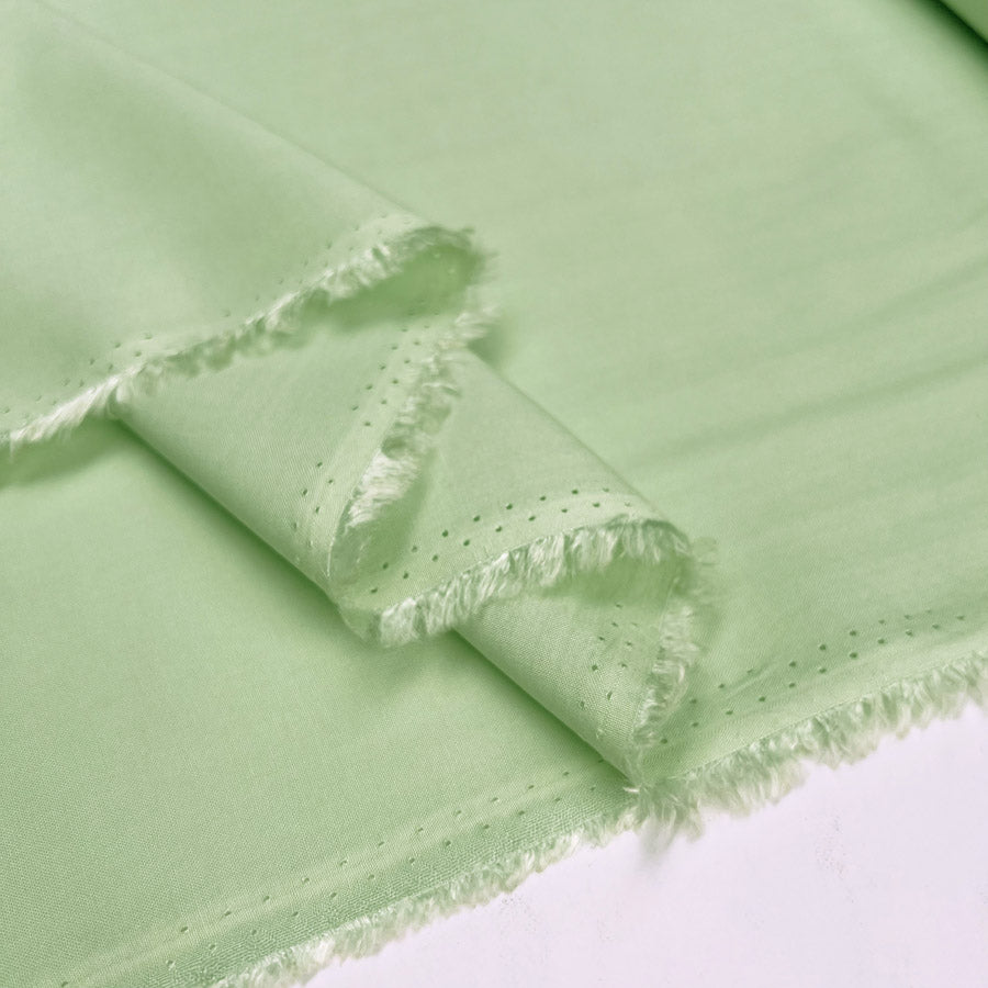Fine Viscose Plain Mint Woven Dress Fabric Fold