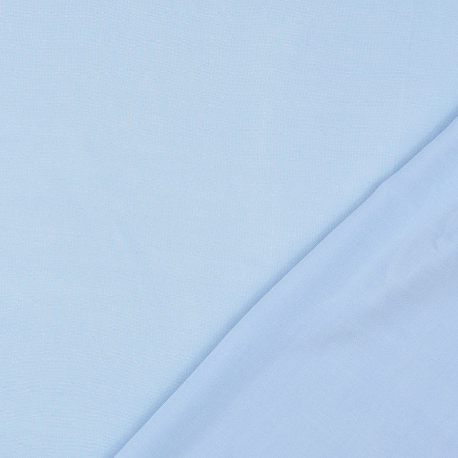 Fine Viscose Poplin Plain Dress Fabric Sky Fold