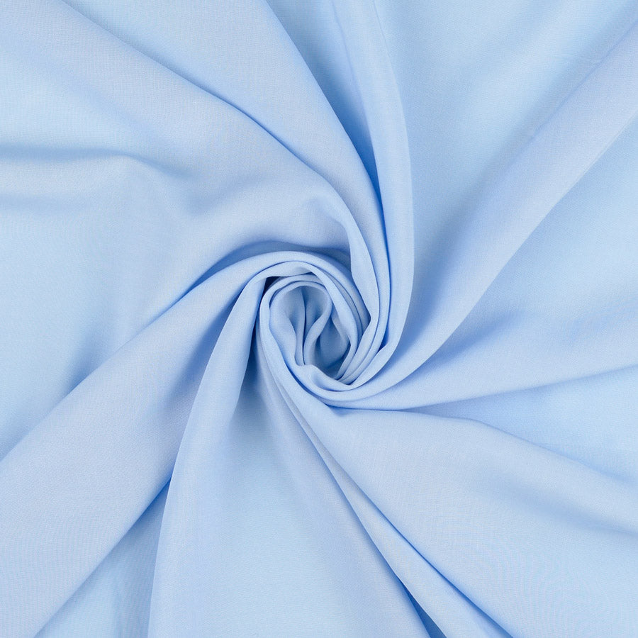 Fine Viscose Poplin Plain Dress Fabric Sky Twist