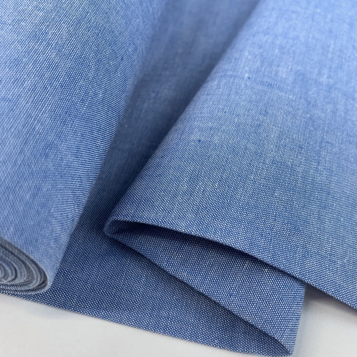 Finest Chambray Blue Lightweight Cotton Fabric