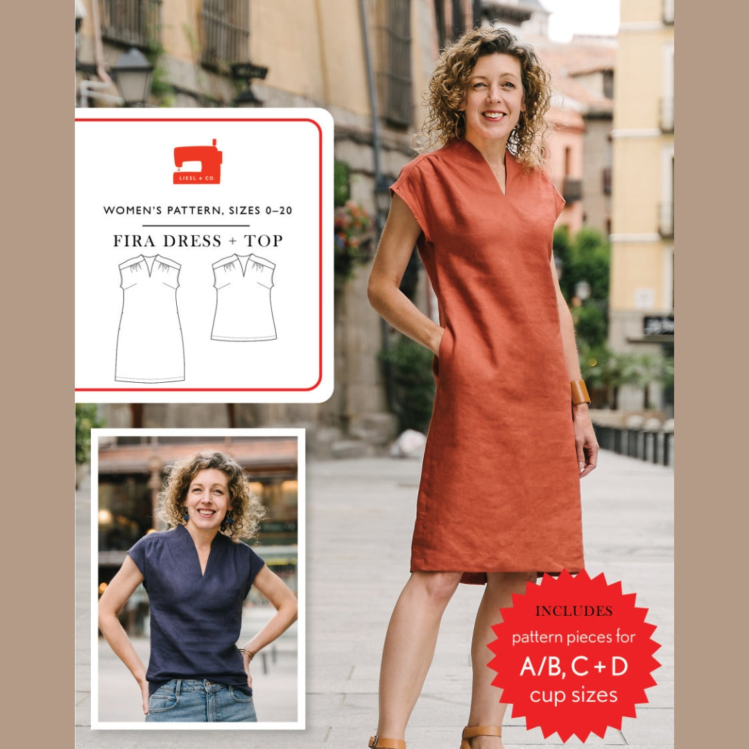 Fira Dress Top Pattern By Liesl And Co Cover