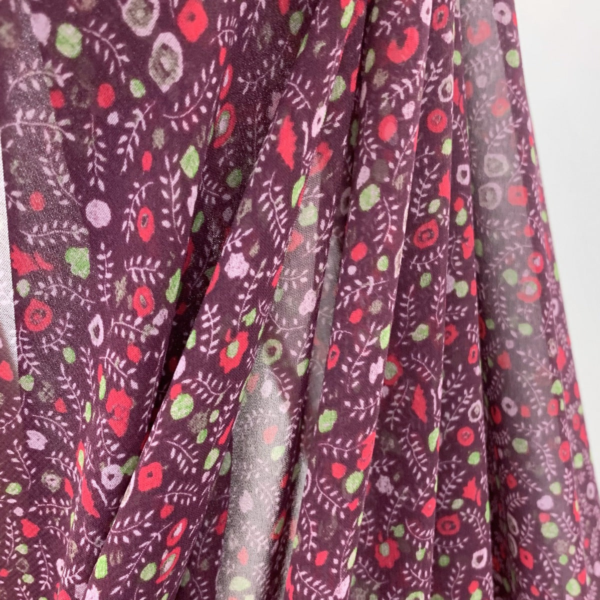 Floral Georgette Damson Drape