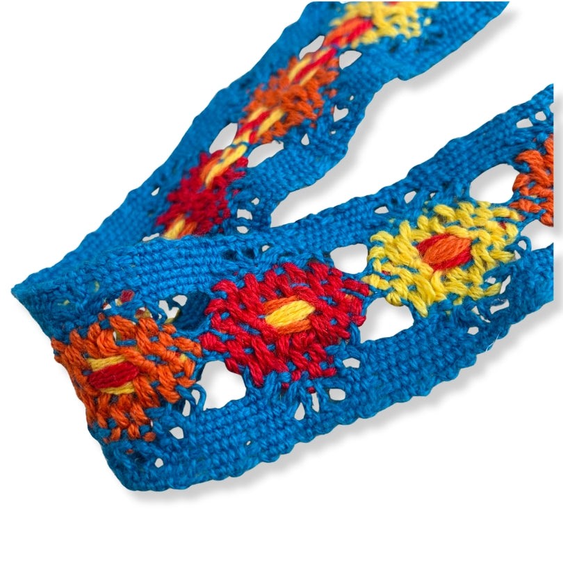 Floral Crochet Ribbon Multicoloured
