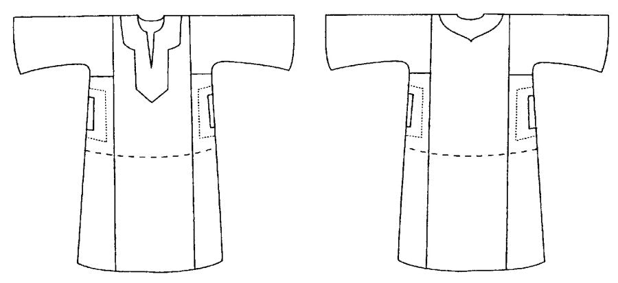 Folkwear Unisex Egyptian Shirt Pattern Sketch