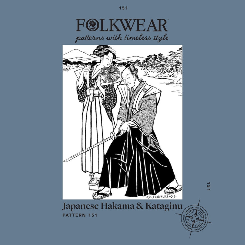 Folkwear Unisex Japanese Hakama Kataginu Pattern Cover