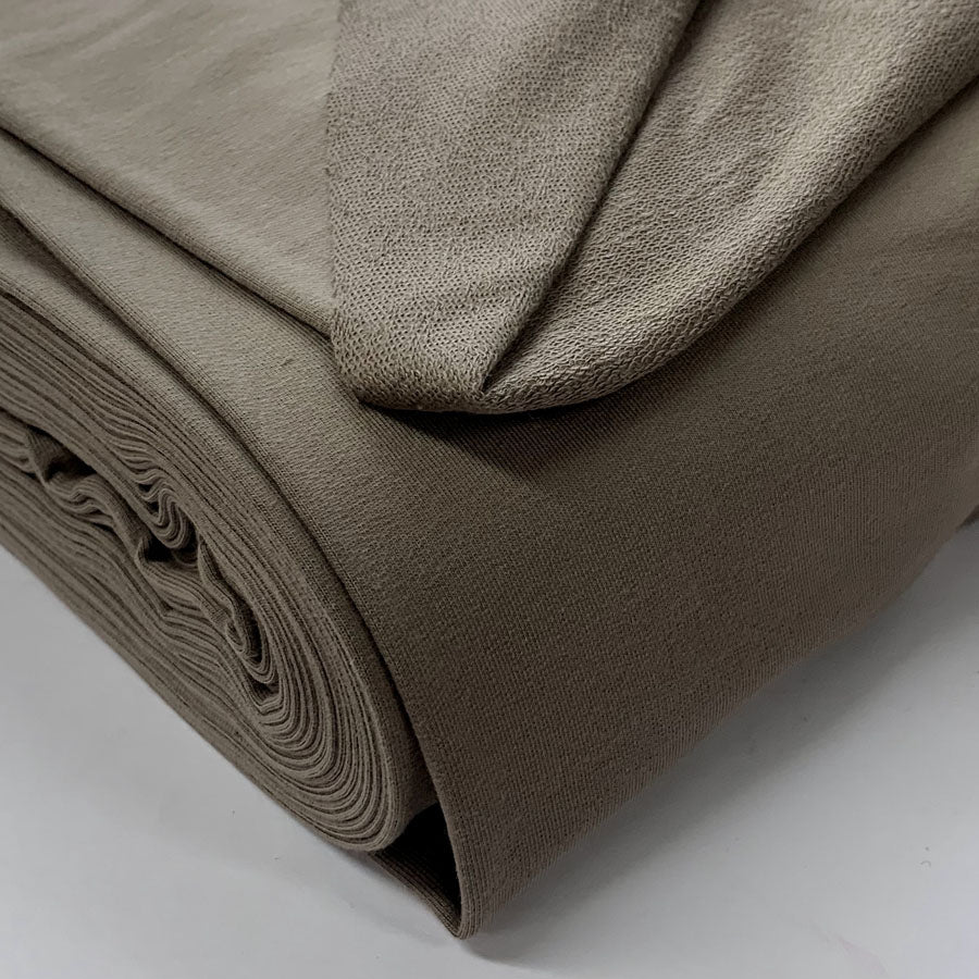French Terry Fawn Jersey Material Fabric Cu2