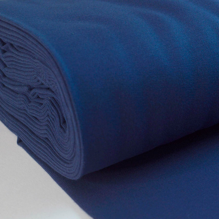 French Terry French Navy Jersey Fabric With A Looped Back Fabric Cu