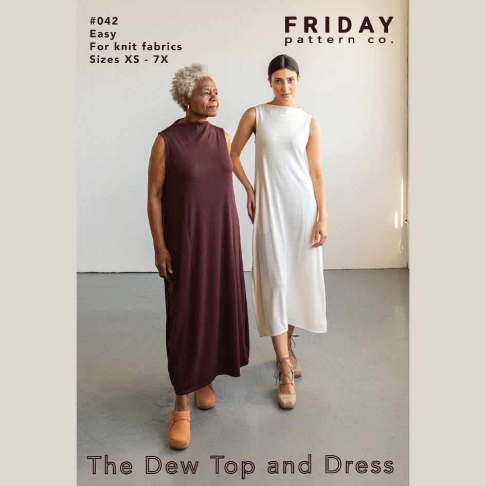 Friday pattern company dew top and dress pattern cover