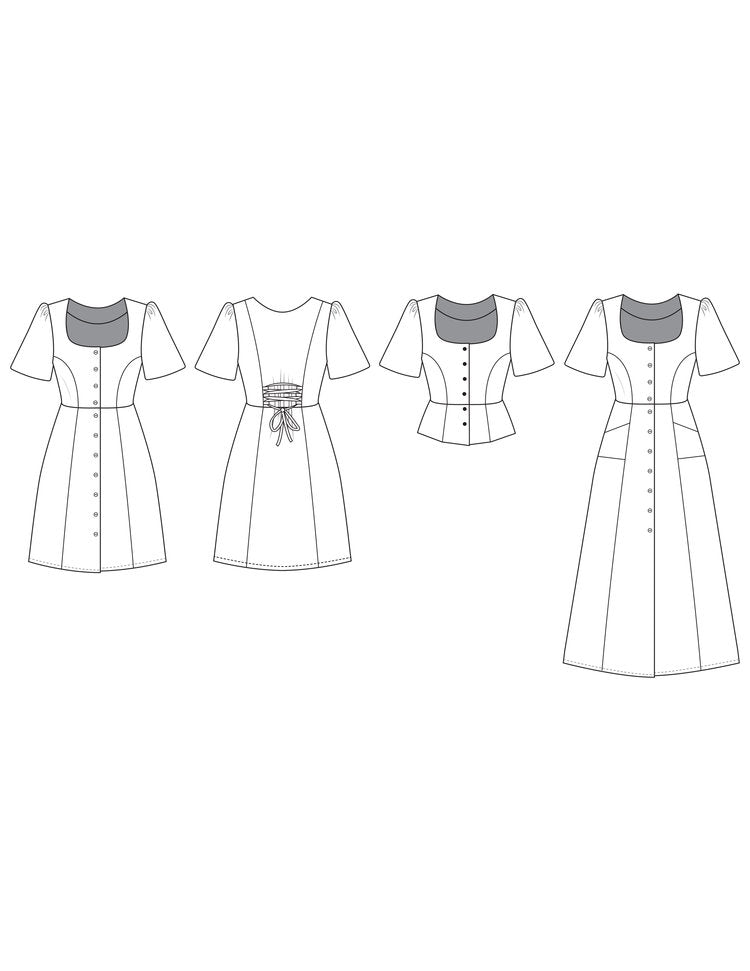 Friday pattern company hughes dress sketch