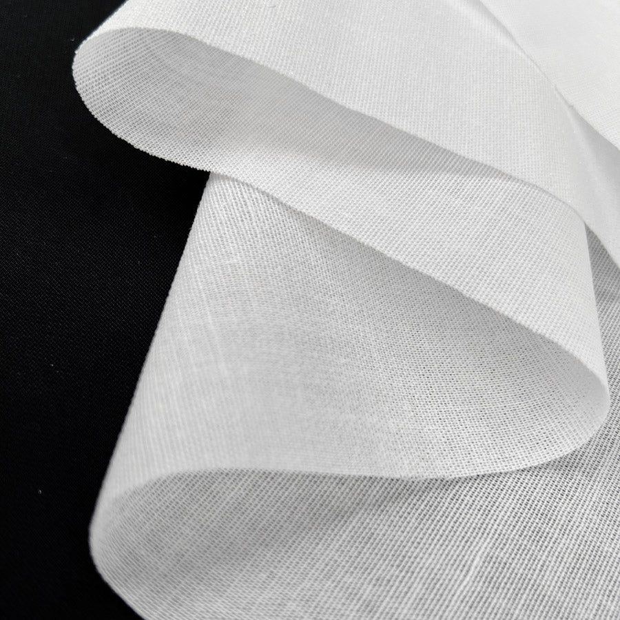 Fusible 100% Cotton Lawn Iron On Interfacing White Fold