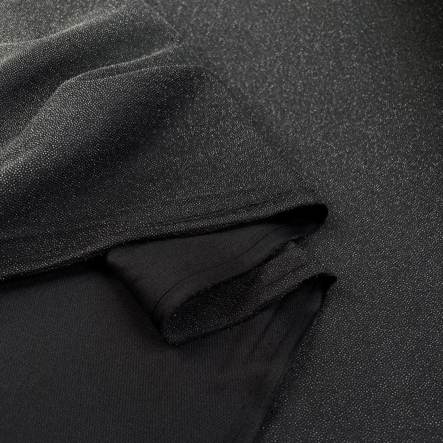 Fusible Knit Interfacing Black Polyester Jersey Fabric Fold
