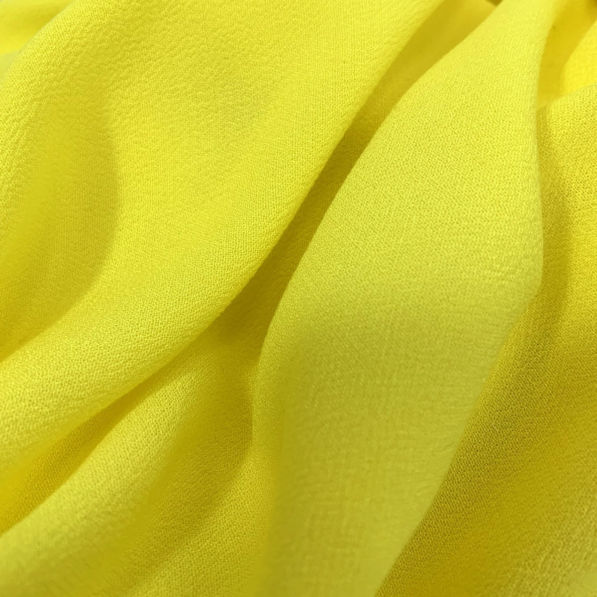Gardinia Neon Fine Lightweight Viscose Crepe Bright Yellow Fold