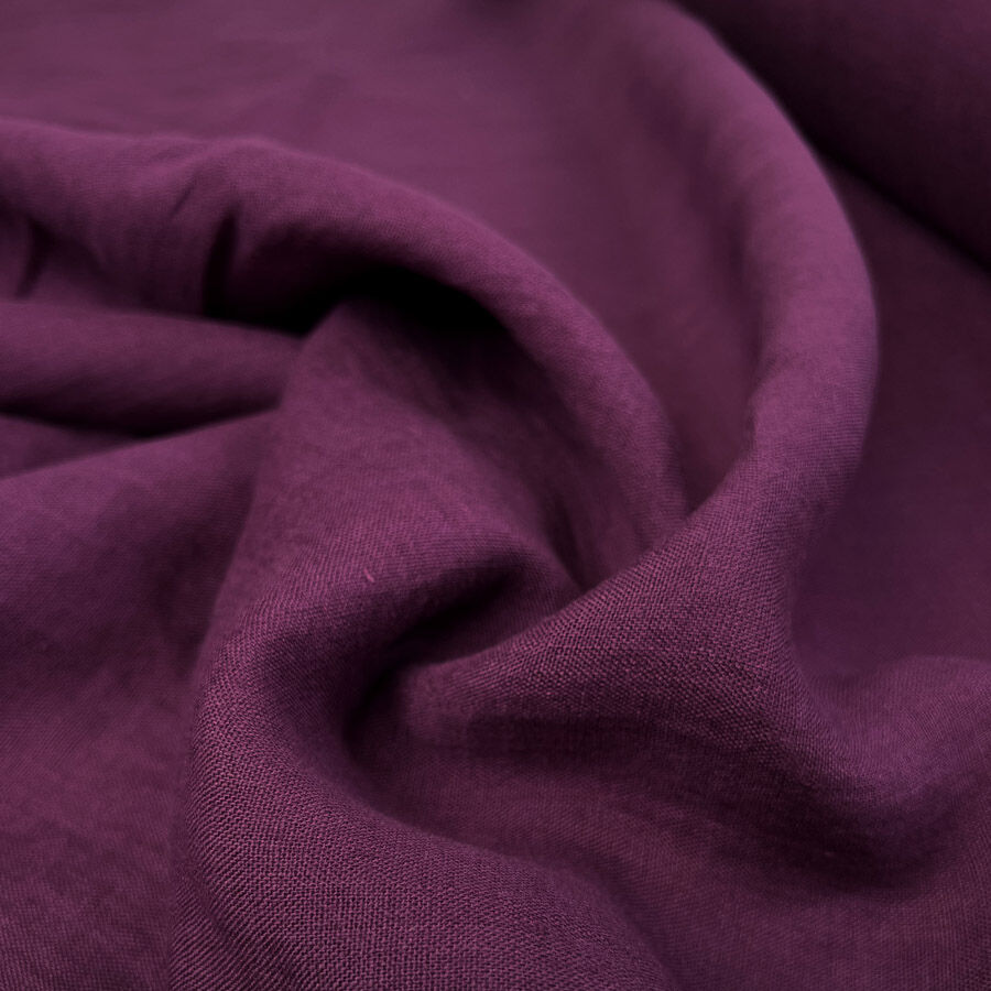 Gelso Linen Purple Italian Plain Woven Shirting Fabric