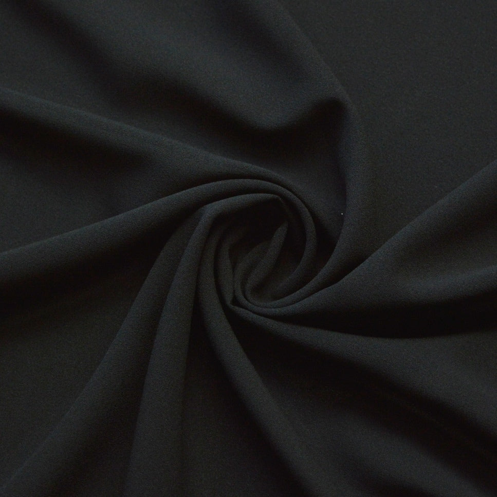 Georgette Black Black Polyester Georgette Dress Fabric Cud
