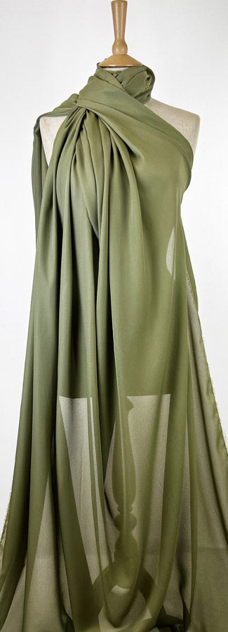 Georgette Dress Fabric Fern Green Mannequin