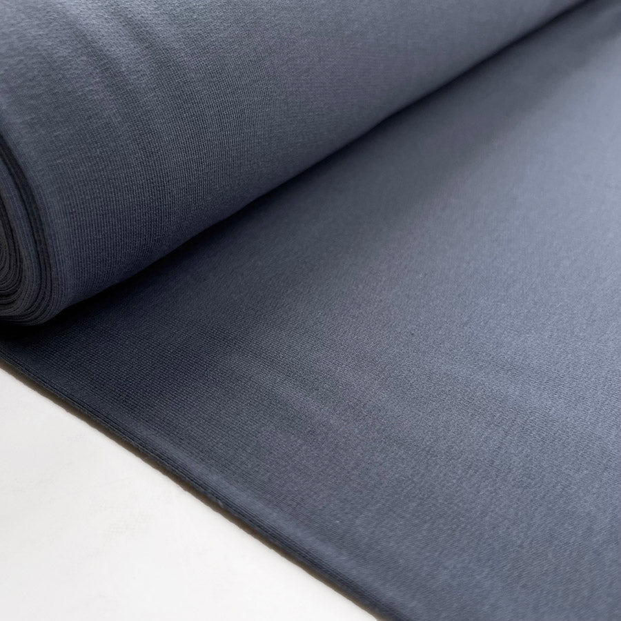 Gots Organic French Terry Denim Cotton Elastane Knitted Plain Jersey Fabric Bolt