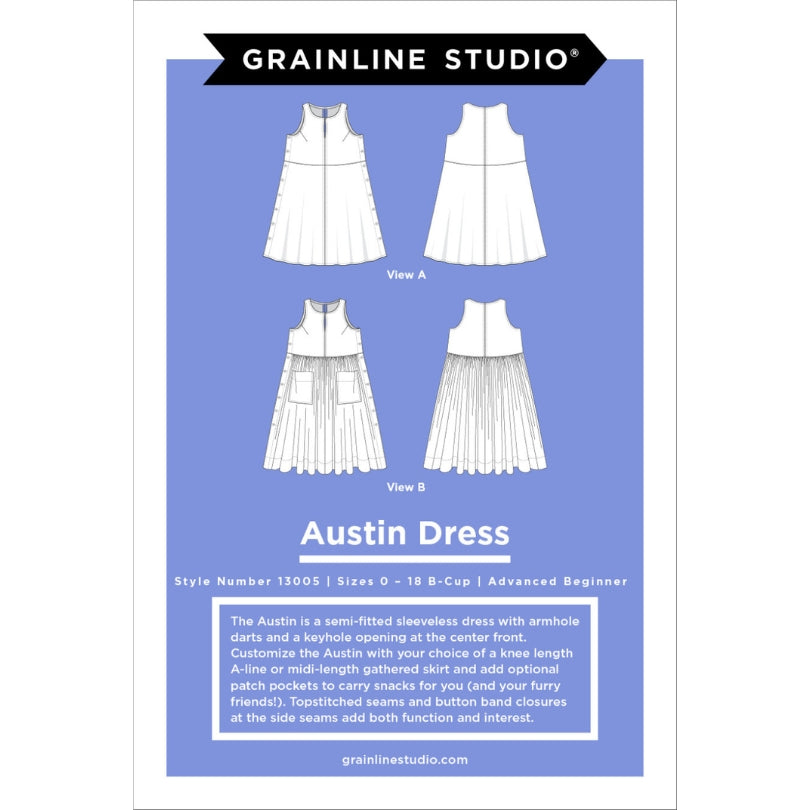 Grainline Studio Austin Dress Pattern 0 18 Cover