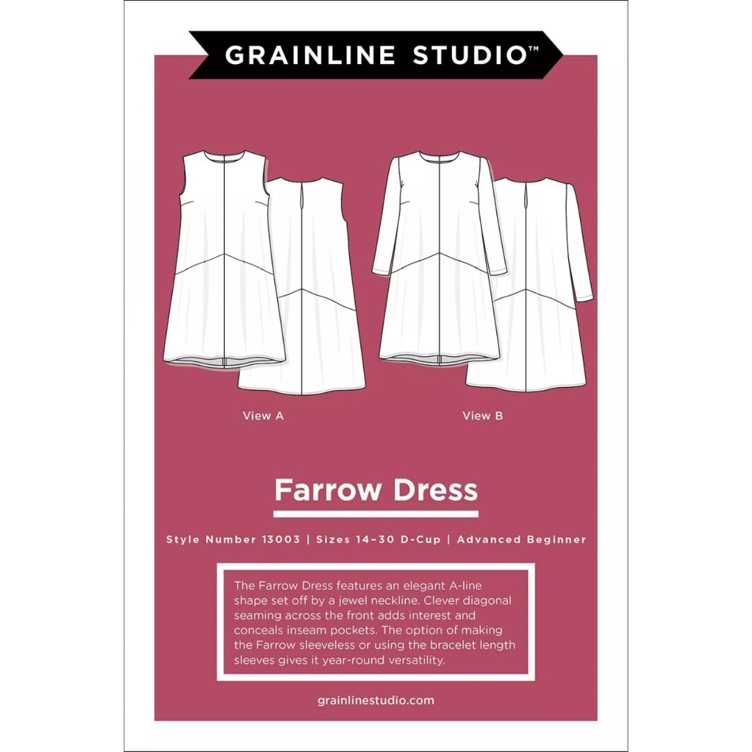 Grainline Studio Farrow Dress Pattern Us 14 30 Cover