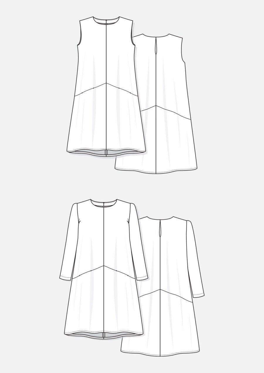 Grainline Studio Farrow Dress Pattern Us 14 30 Sketch