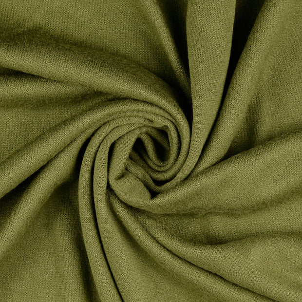 Harmony Knits Olive Green Viscose Polyester Polyamide Knitted Jersey Fabric Twist
