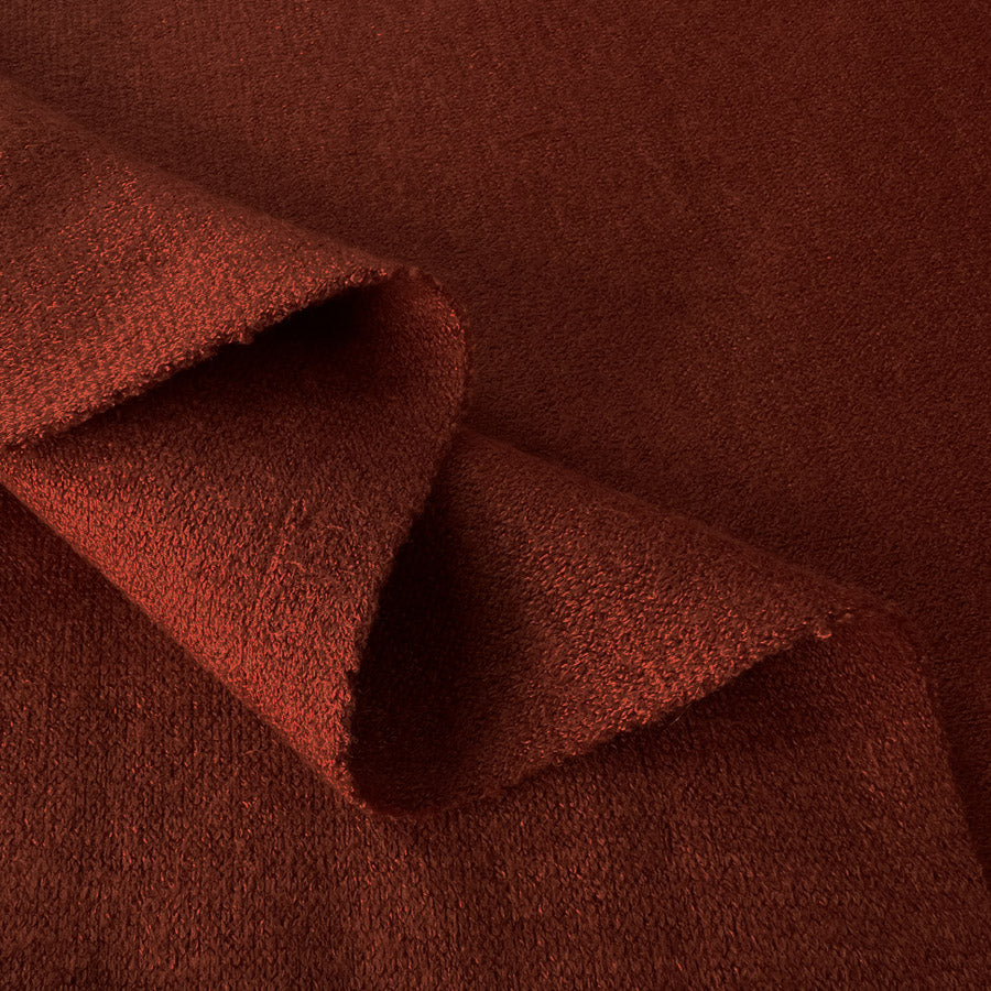 Harmony Knits Terracotta Orange Rust Viscose Polyester Polyamide Soft Knitted Jersey Fabric Fold
