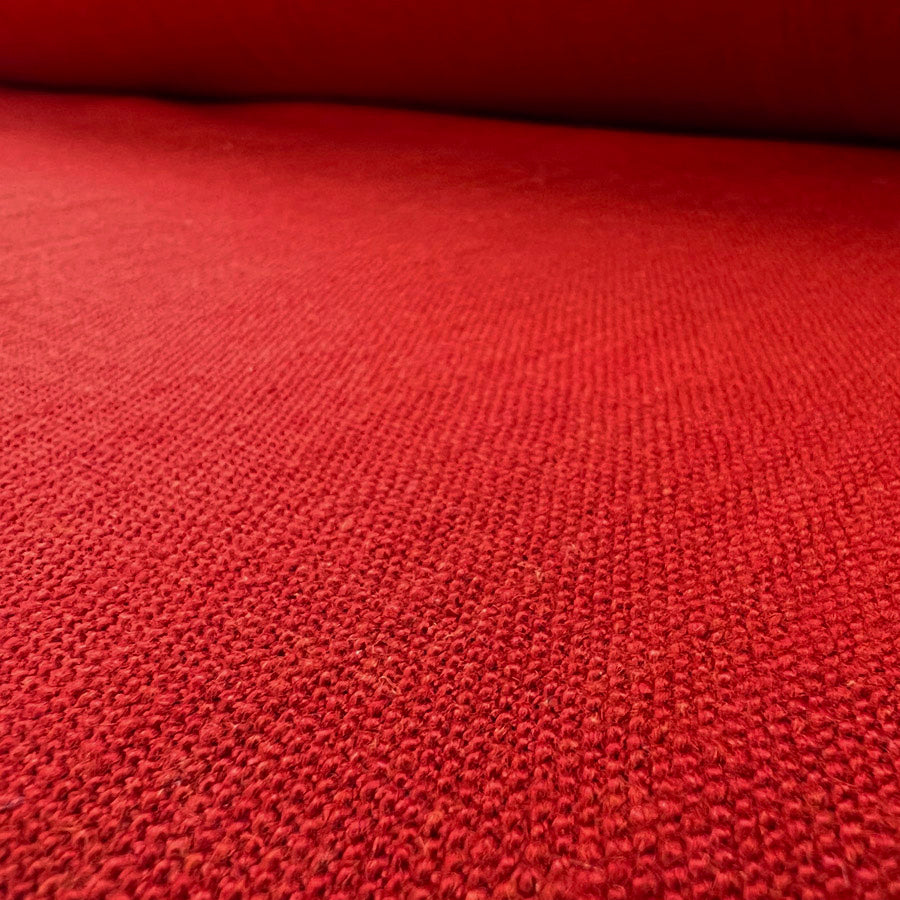 Heavy Viscose Linen Canvas Fabric Buddy Red