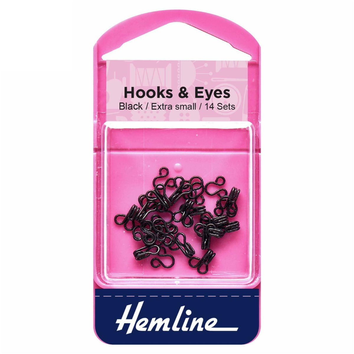 Hooks Eyes Extra Small Black