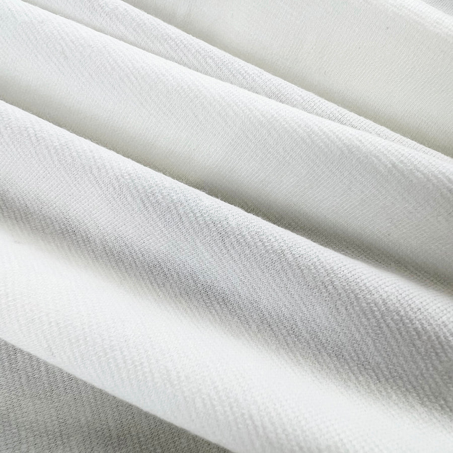 Interlock A Ivory Soft White Cotton Jersey Dress Fabric