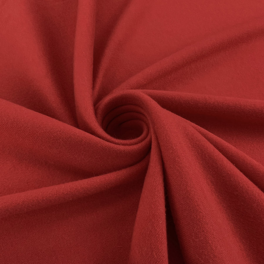 Interlock Cotton Jersey Plain Wide Fire Red Soft Knitted Tshirt Fabric Twist