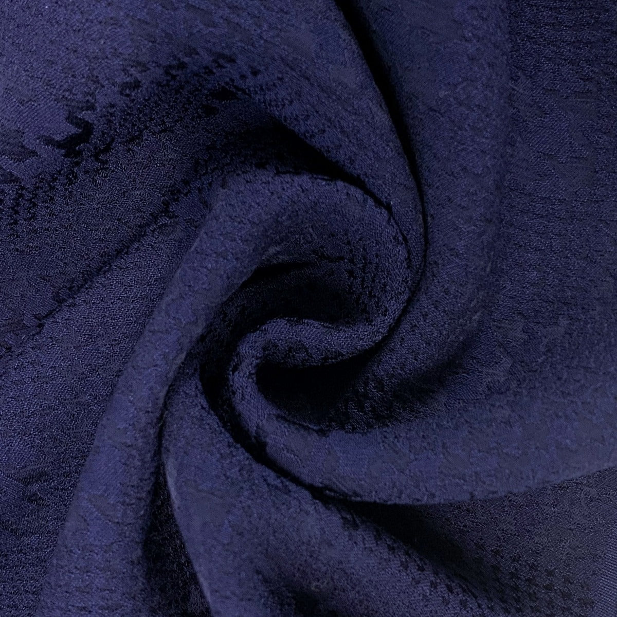 Intricate Deep Blue Designer Viscose Suiting Swirl