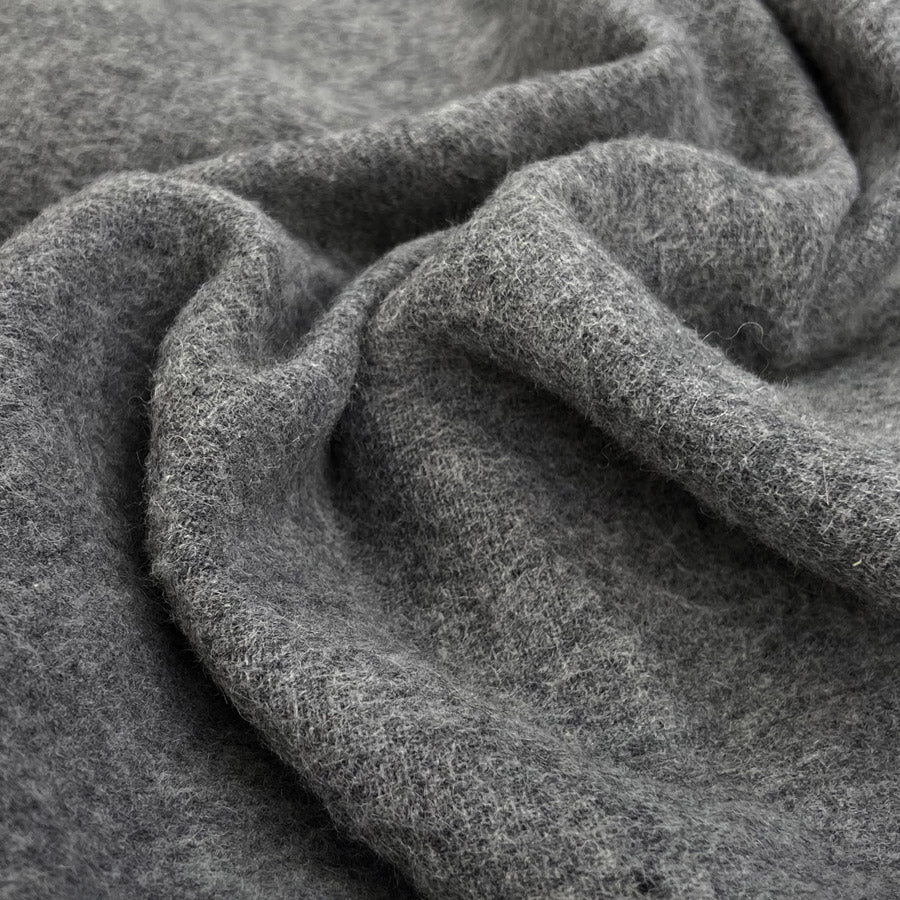 Ita collection two sides grey brown wool woven camel coating fabric cu2